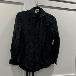Saint Laurent Black Silk Button Down